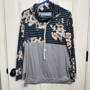 Long sleeve cowl neck shirt